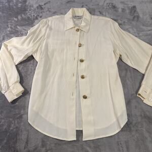 Vintage Expose' Long Sleeve Blouse with *gold buttons Size Small Perfect Con'd